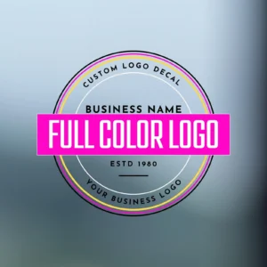 Best Seller- Full Color Logo Decal- Custom Shape full color printed Vinyl window Decals, Business Logo Decal, Cars Trucks Trailer logo decal