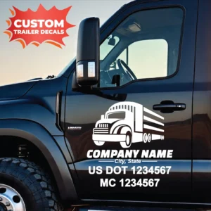 Custom US DOT Decals (Pair): Truck & Trailer Stickers