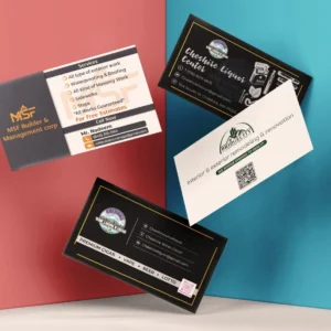 Custom 16pt Gloss or Matte Business Cards: Ready-to-Print Design