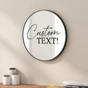 Wedding Mirror Vinyl Decal – Custom Names & Welcome Sign