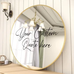 Custom Mirror Vinyl Decal – Wedding Welcome Sign, Personalized Quote