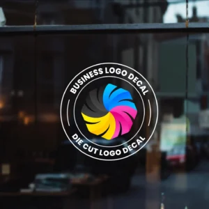 Custom Multicolor Business Logo Decals: Vinyl Window & Vehicle Stickers